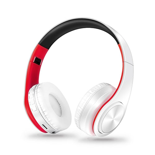 Fone de ouvido estéreo HIFI para celular xiaomi iphone e tablet Samsung, com bluetooth para música, FM e com suporte de cartão SD e microfone