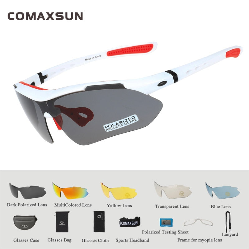 Comaxsun profissional polarizada ciclismo óculos, óculos de bicicleta ,óculos de esportes ao ar livre bicicleta