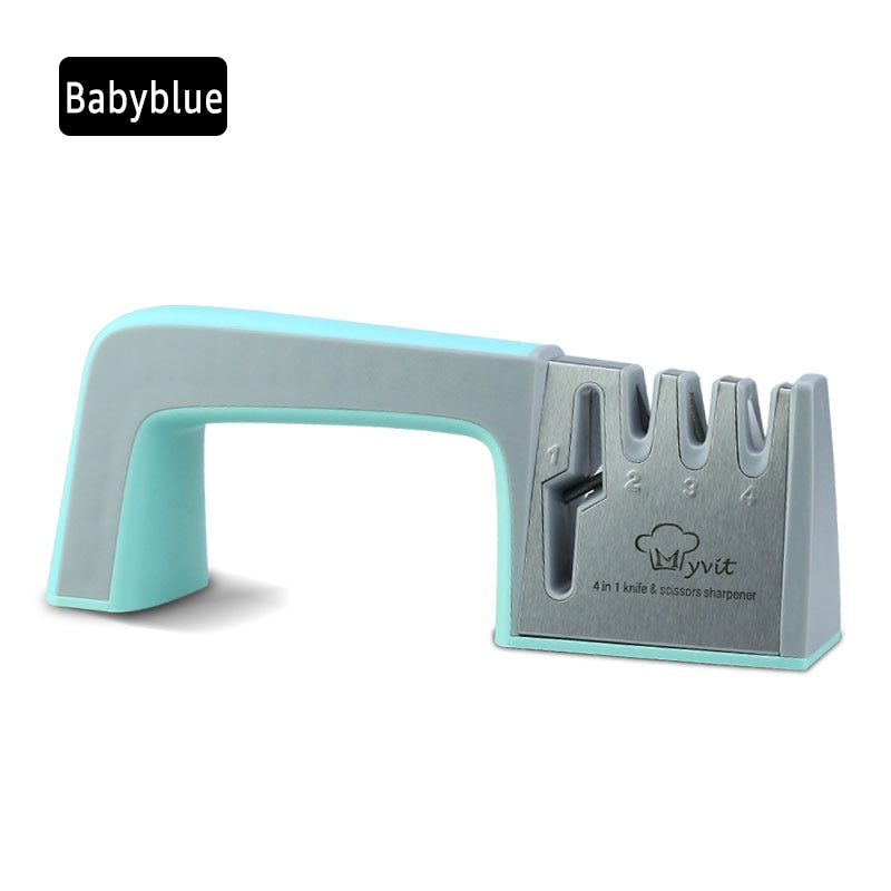 Sharpener de faca 4 em 1 diamante revestido & haste fina faca tesouras