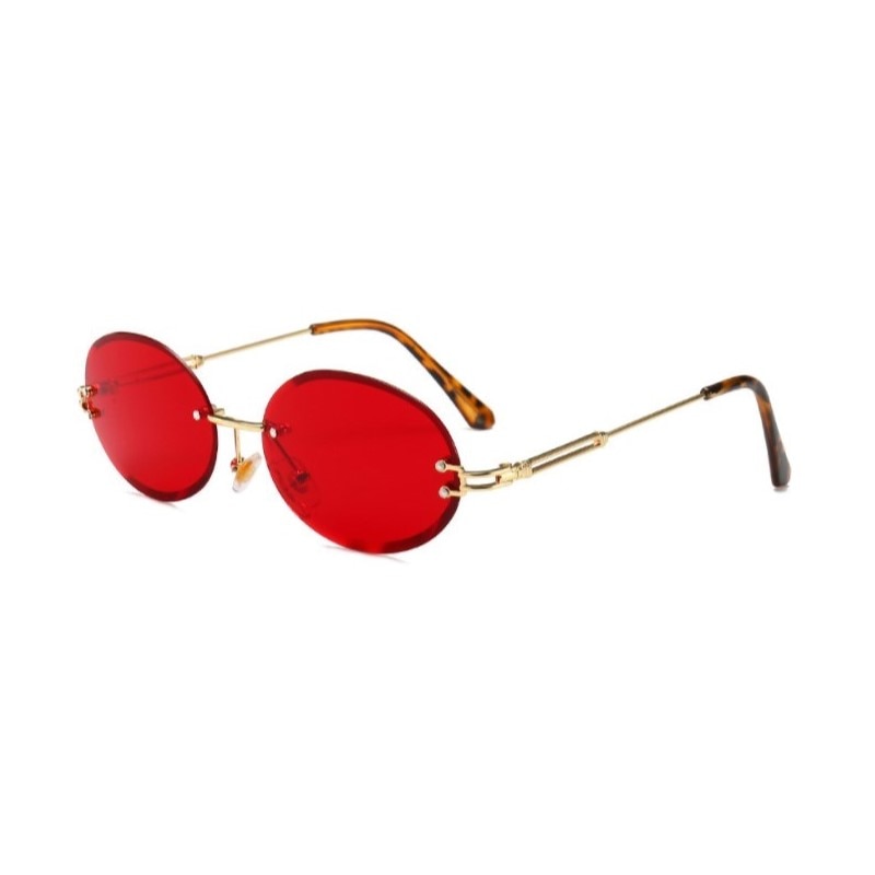 Luxus randlose Steampunk Herren Sonnenbrille Mode 