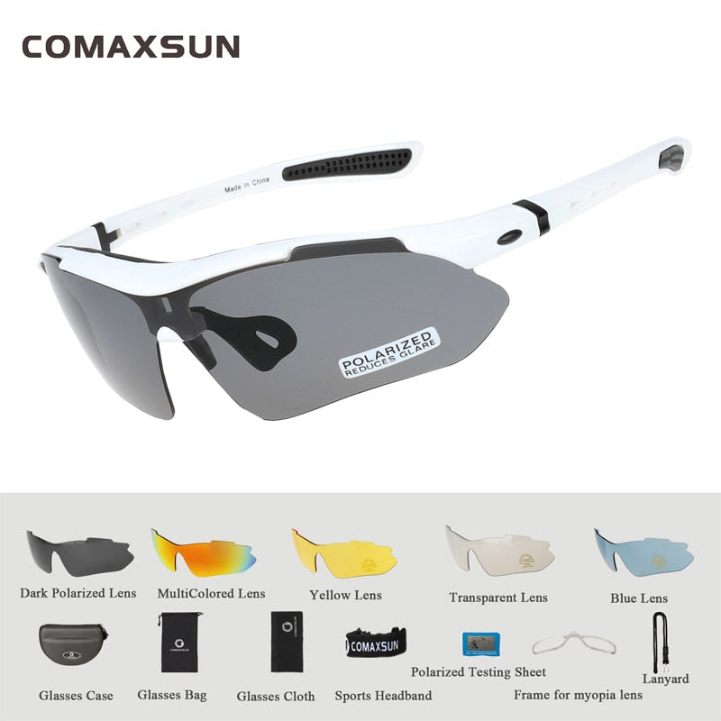 Comaxsun profissional polarizada ciclismo óculos, óculos de bicicleta ,óculos de esportes ao ar livre bicicleta