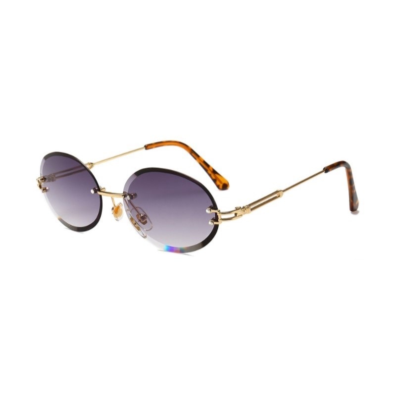 Luxus randlose Steampunk Herren Sonnenbrille Mode 
