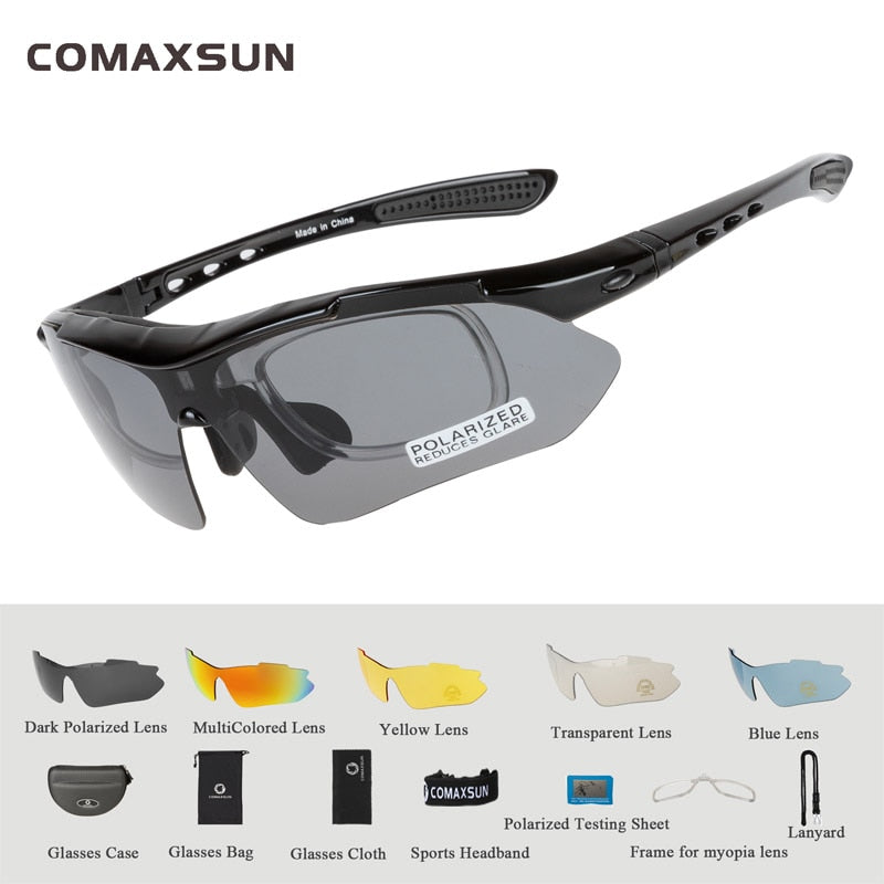Comaxsun profissional polarizada ciclismo óculos, óculos de bicicleta ,óculos de esportes ao ar livre bicicleta