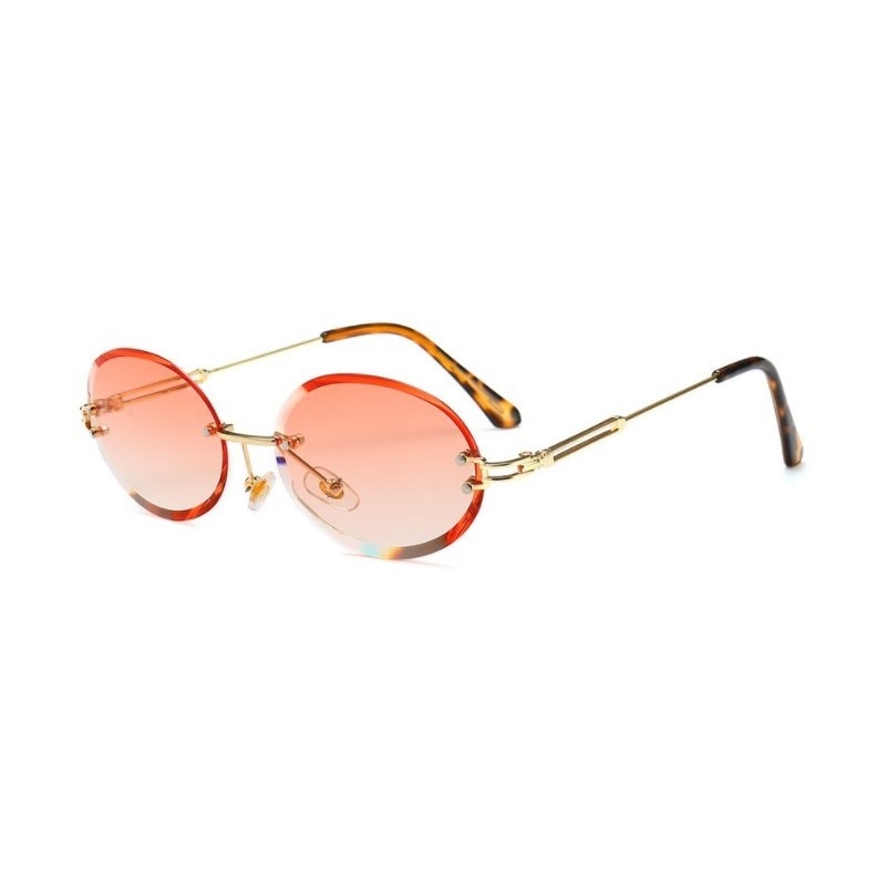 Luxus randlose Steampunk Herren Sonnenbrille Mode 