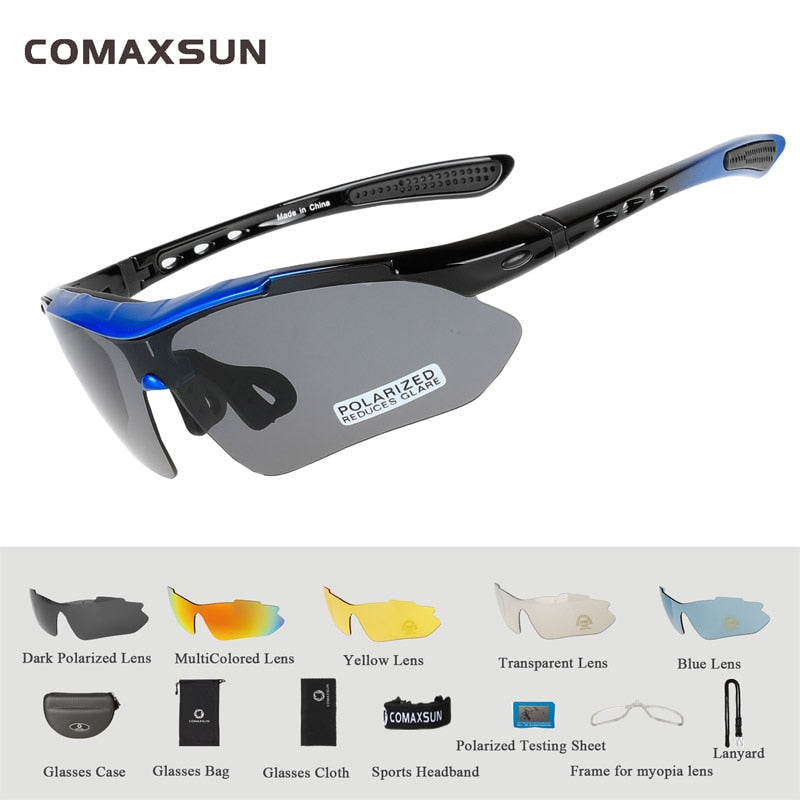 Comaxsun profissional polarizada ciclismo óculos, óculos de bicicleta ,óculos de esportes ao ar livre bicicleta