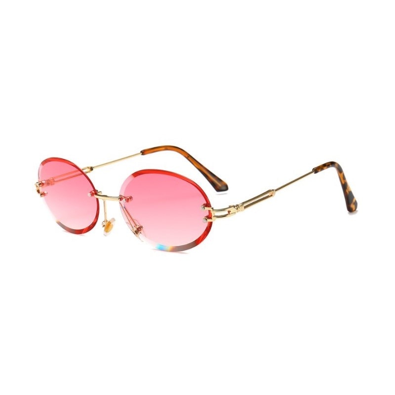 Luxus randlose Steampunk Herren Sonnenbrille Mode 