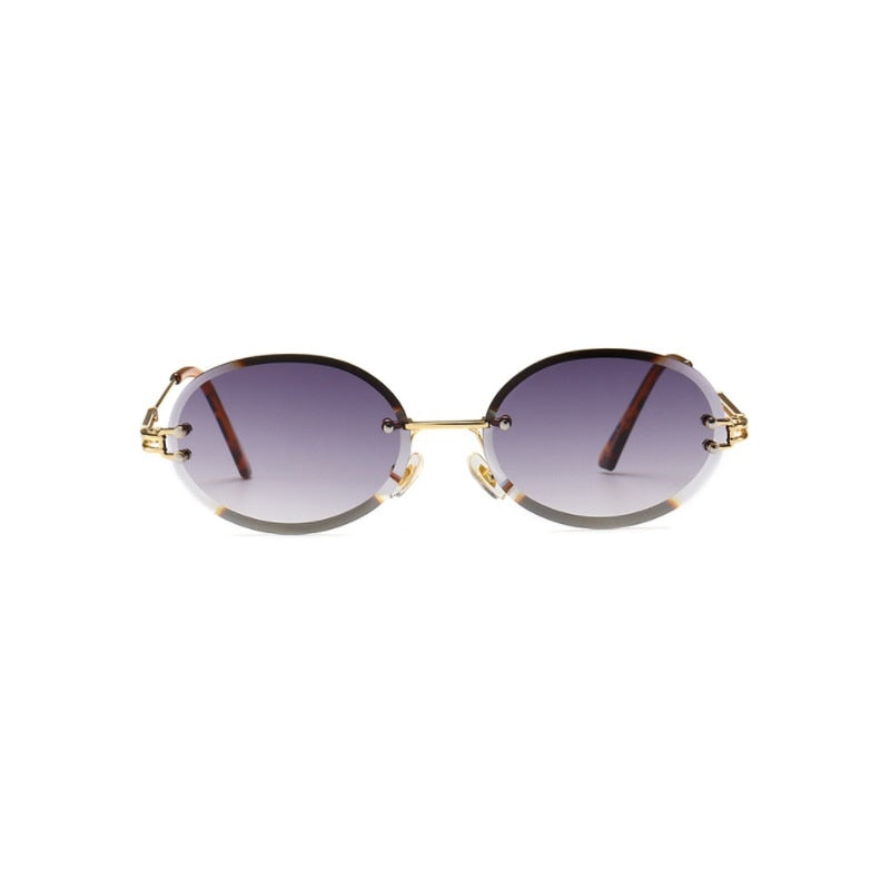 Luxus randlose Steampunk Herren Sonnenbrille Mode 