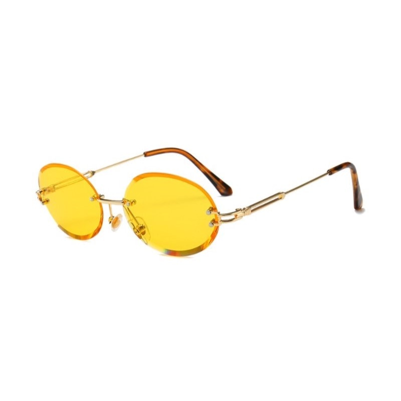 Luxus randlose Steampunk Herren Sonnenbrille Mode 