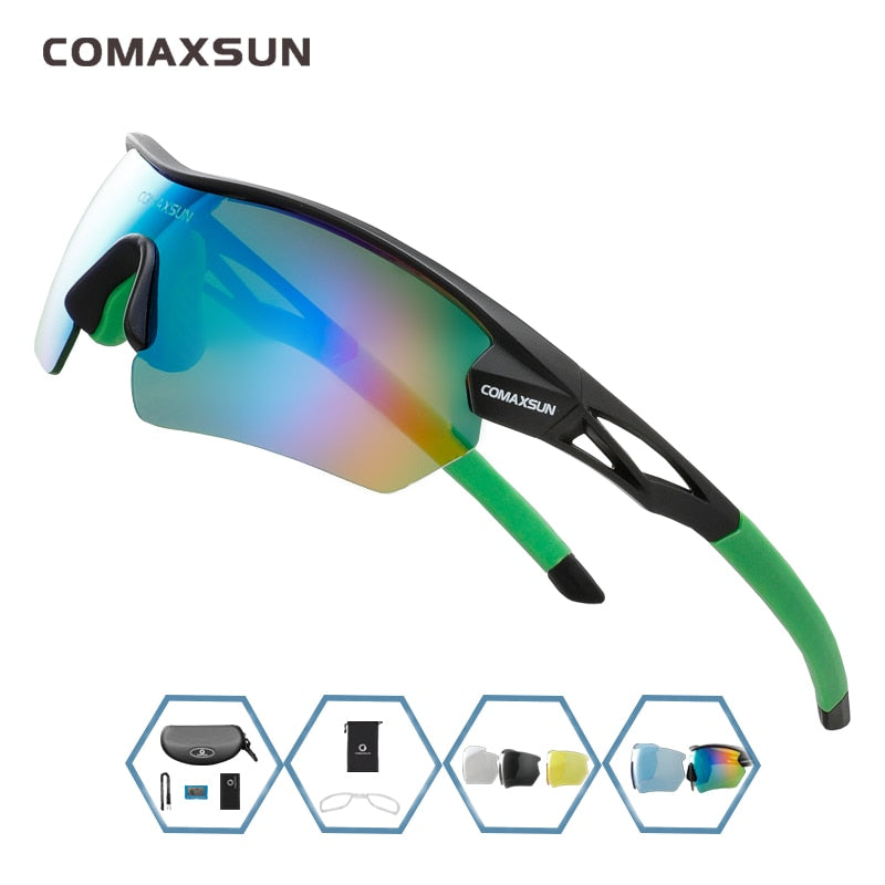 Comaxsun profissional polarizada ciclismo óculos, óculos de bicicleta ,óculos de esportes ao ar livre bicicleta
