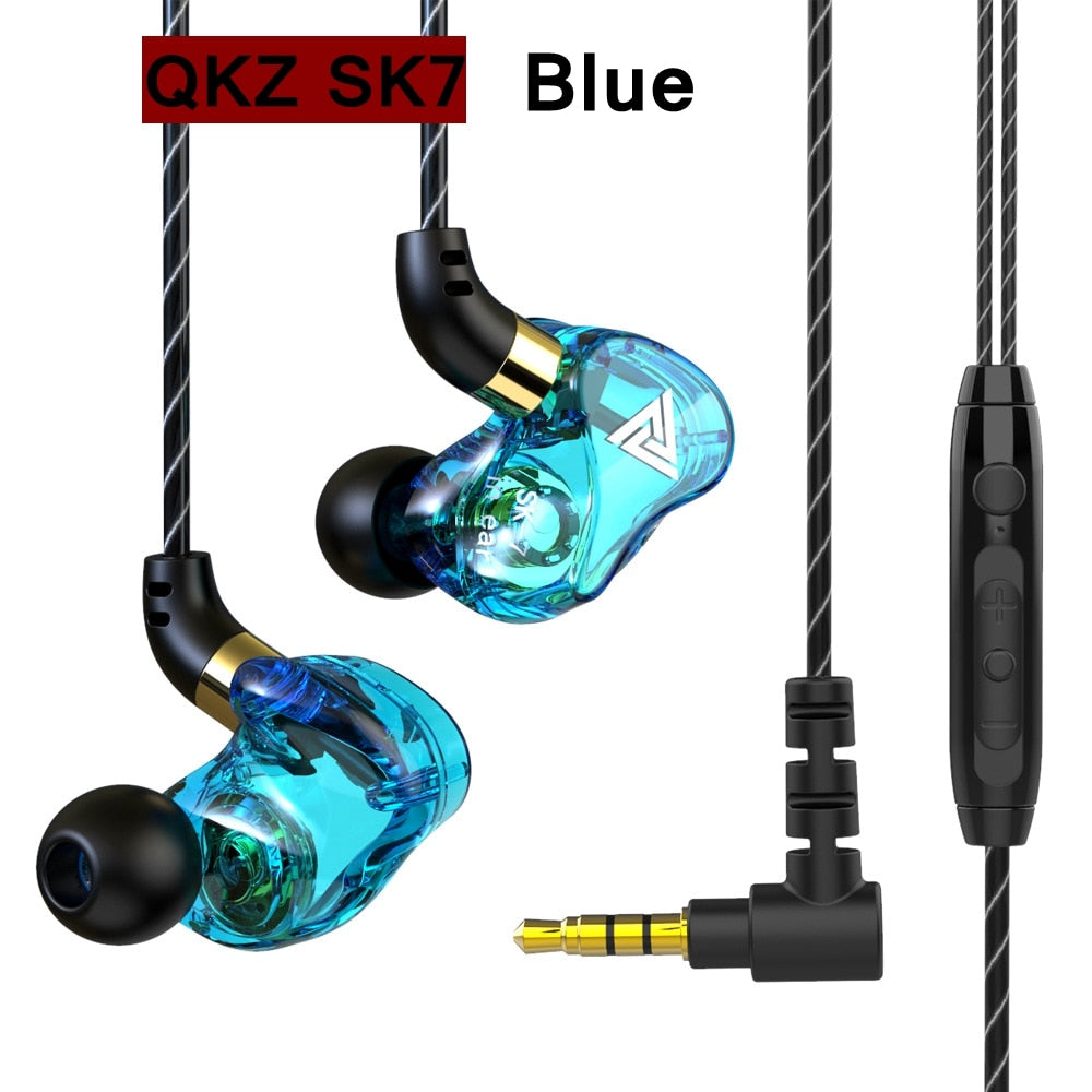 Original qkz ak6 cobre motorista hifi com fio fone de ouvido esporte