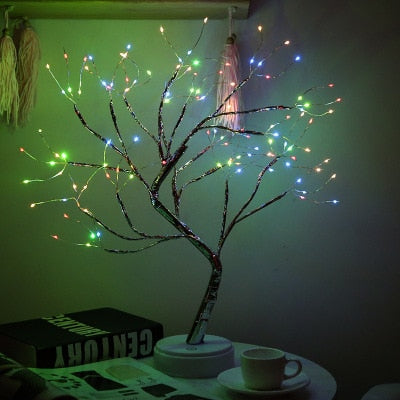 Mini-LED-Nachtlicht mit Kupferdraht Weihnachtsbaum Girlande Lampe Home Dekoration 