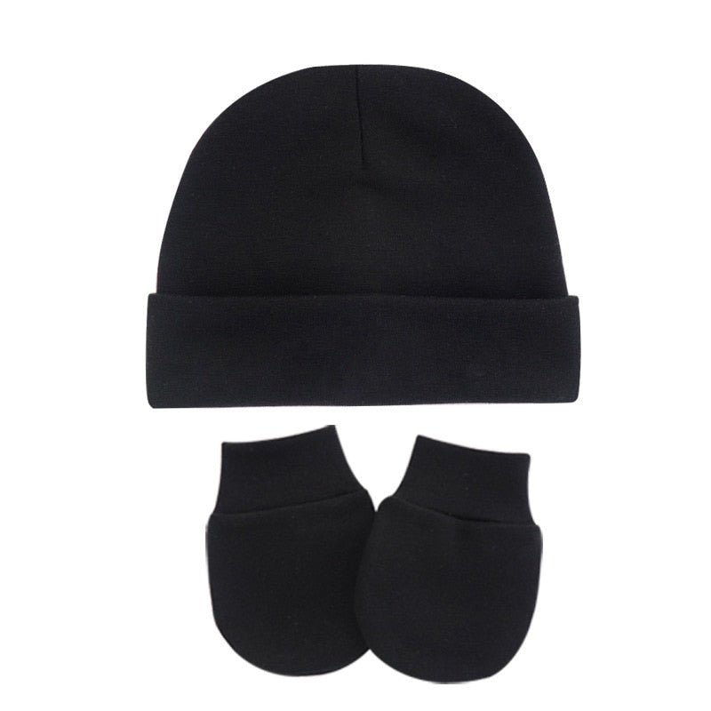 Touca e luvinha de Algodão para  Bebé Conjunto Inverno Meninos e Meninas Infantis