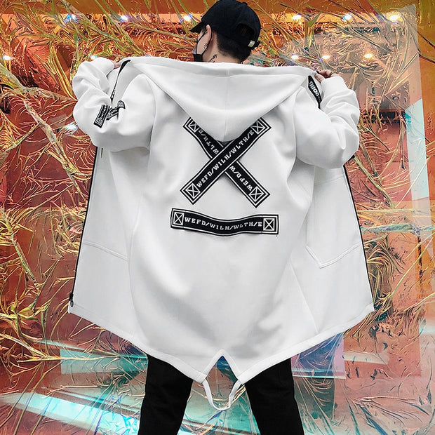 2023 primavera outono homens casacos com capuz impressão harajuku, casaco masculino casual outwear hip hop streetwear