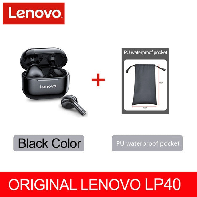 Original lenovo lp40 tws fones de ouvido sem fio bluetooth