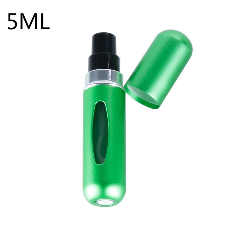 5ml/8ml mini pequeno perfume recarregável garrafa atomizador de alumínio portátil