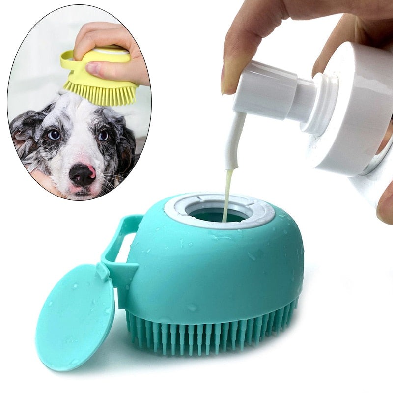 cão e gato banho massagem luvas escova de silicone macio de segurança acessórios para animais de estimação