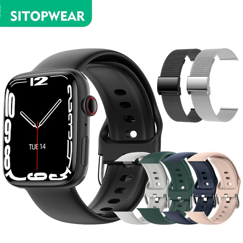 Sitopwear relógio inteligente 2023 de carregamento sem fio smartwatch bluetooth chamadas relógios