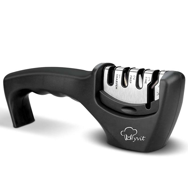 Sharpener de faca 4 em 1 diamante revestido & haste fina faca tesouras