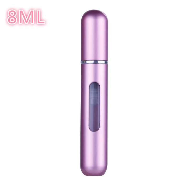 5ml/8ml mini pequeno perfume recarregável garrafa atomizador de alumínio portátil