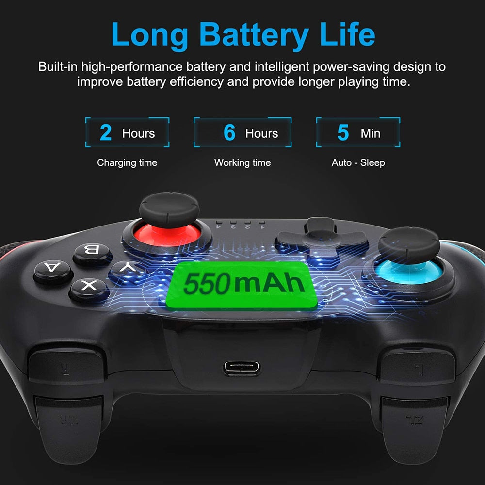 controlador sem fio bluetooth compatível nintendo switch pro gamepad compatível joystick jogo nintendo