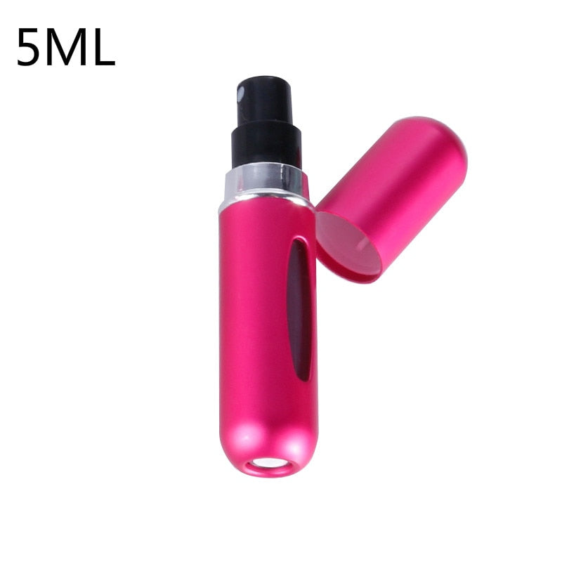 5ml/8ml mini pequeno perfume recarregável garrafa atomizador de alumínio portátil