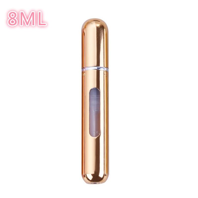 5ml/8ml mini pequeno perfume recarregável garrafa atomizador de alumínio portátil