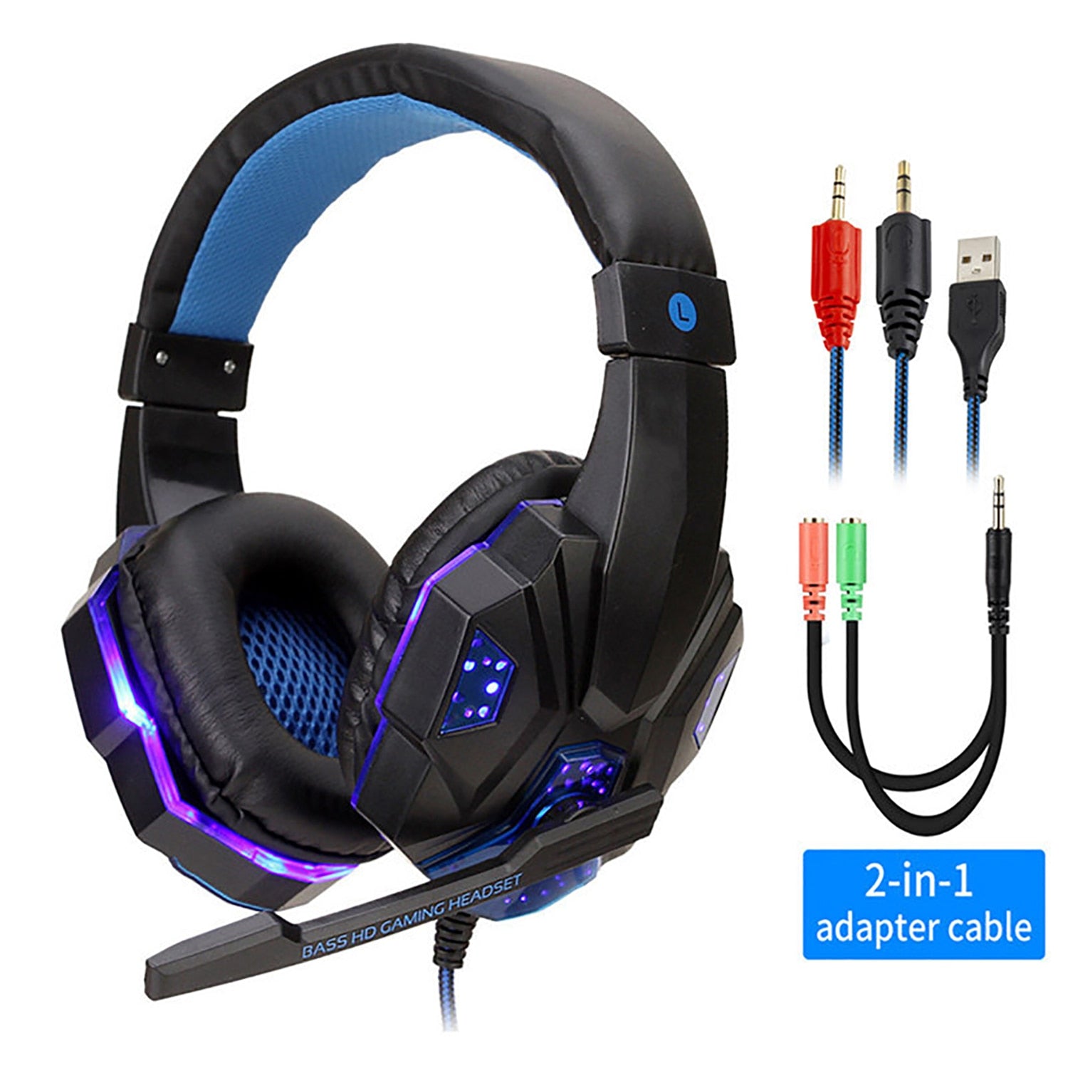 fone gamer Profissional auriculares gamer luz led gaming fones de ouvido gamer para computador ps4 ajustável