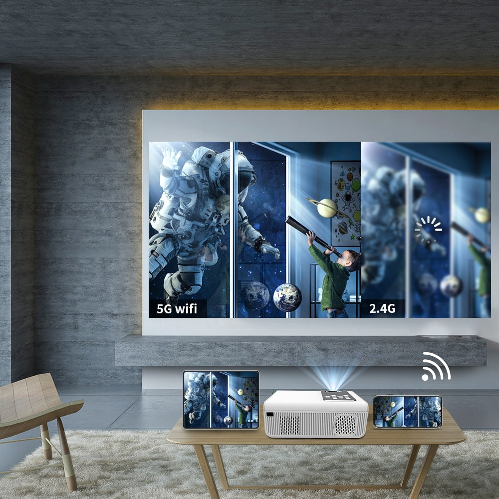 Thundeal td90 pro ful hd projetor mini led android wifi td90pro nativo 1080p projetor de vídeo cinema em casa filme 3d led proyector mini projetor portátil projetor 1080p full hd