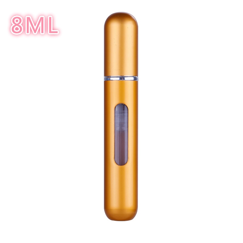 5ml/8ml mini pequeno perfume recarregável garrafa atomizador de alumínio portátil