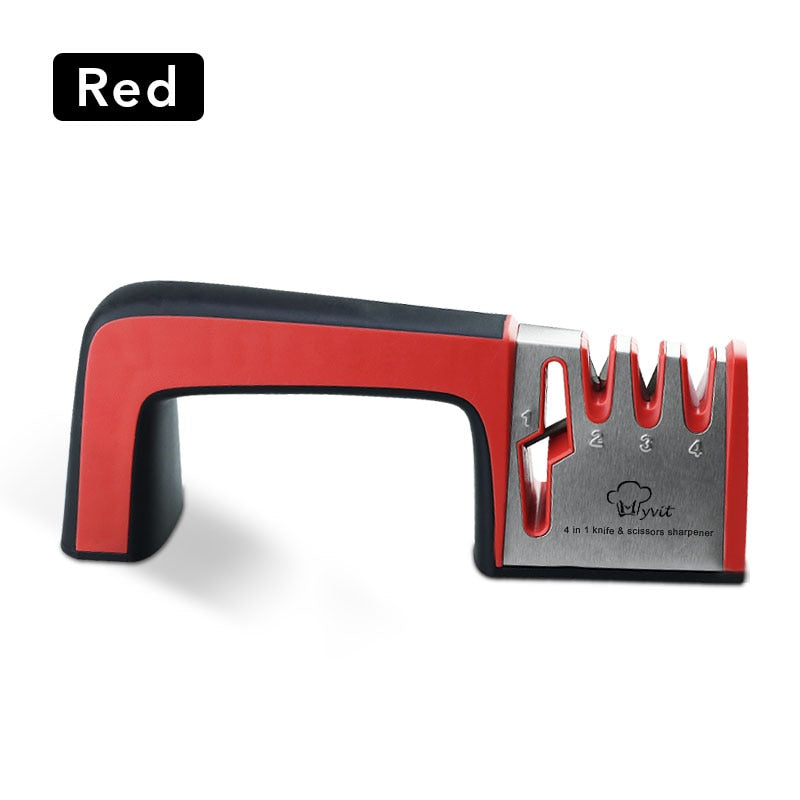 Sharpener de faca 4 em 1 diamante revestido & haste fina faca tesouras