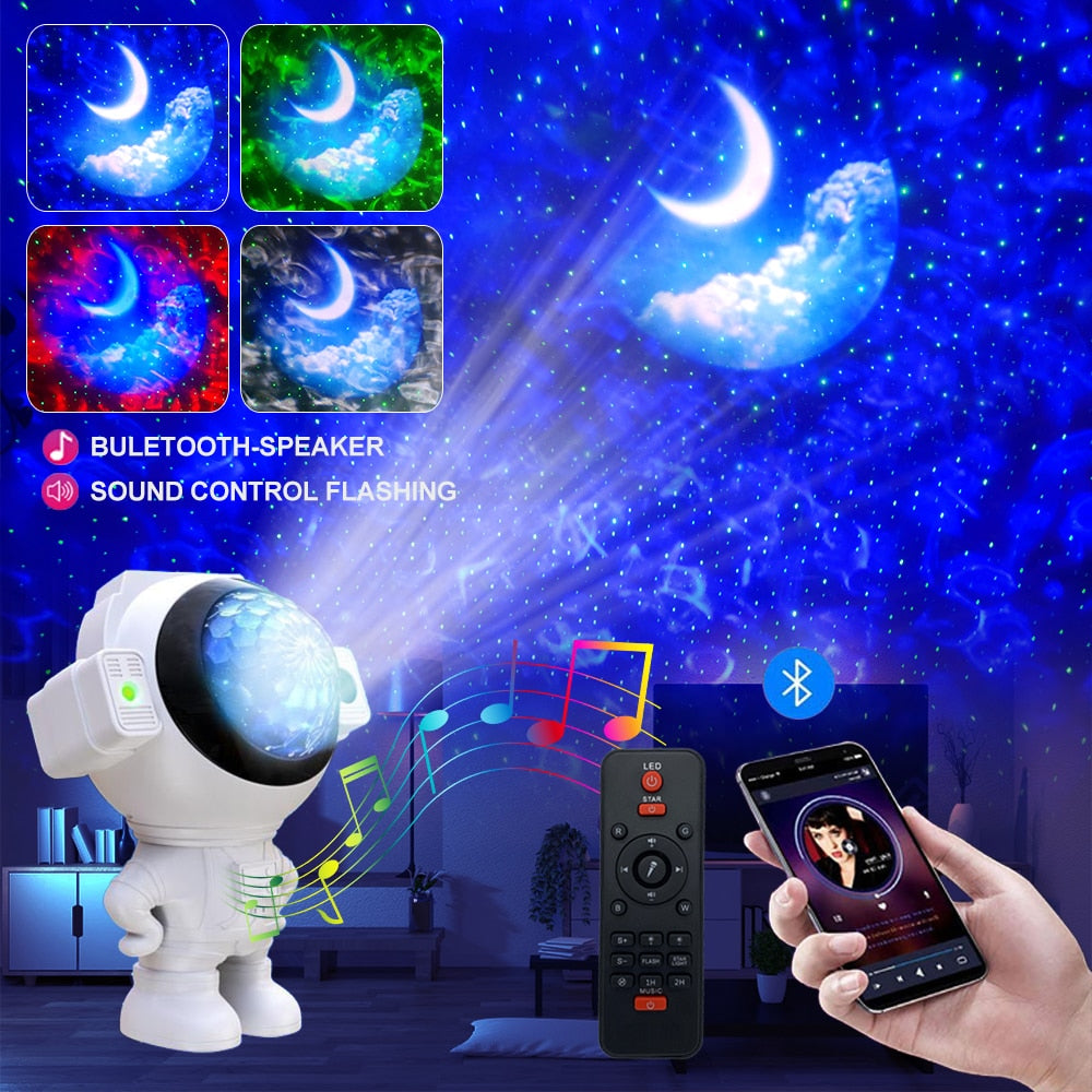 astronauta estrela projetor céu estrelado projetor galáxia lâmpada luz da noite para a decoração do quarto