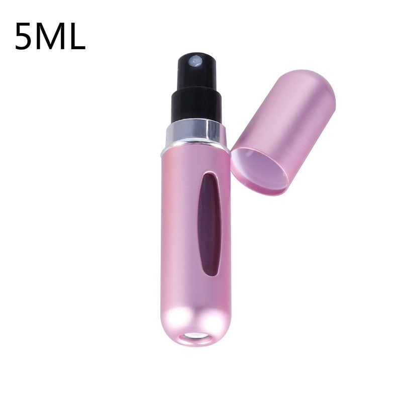 5ml/8ml mini pequeno perfume recarregável garrafa atomizador de alumínio portátil