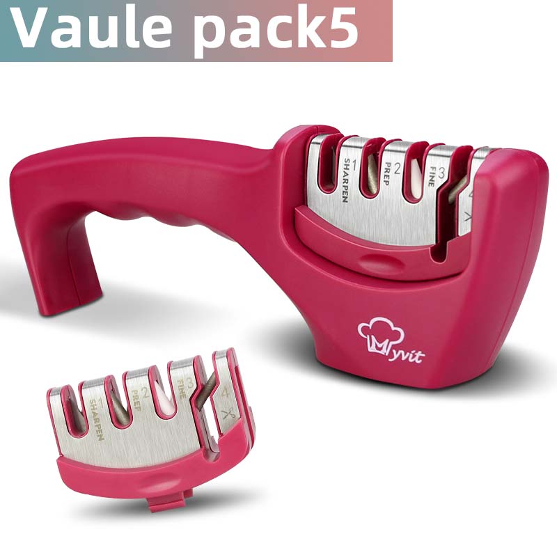 Sharpener de faca 4 em 1 diamante revestido & haste fina faca tesouras