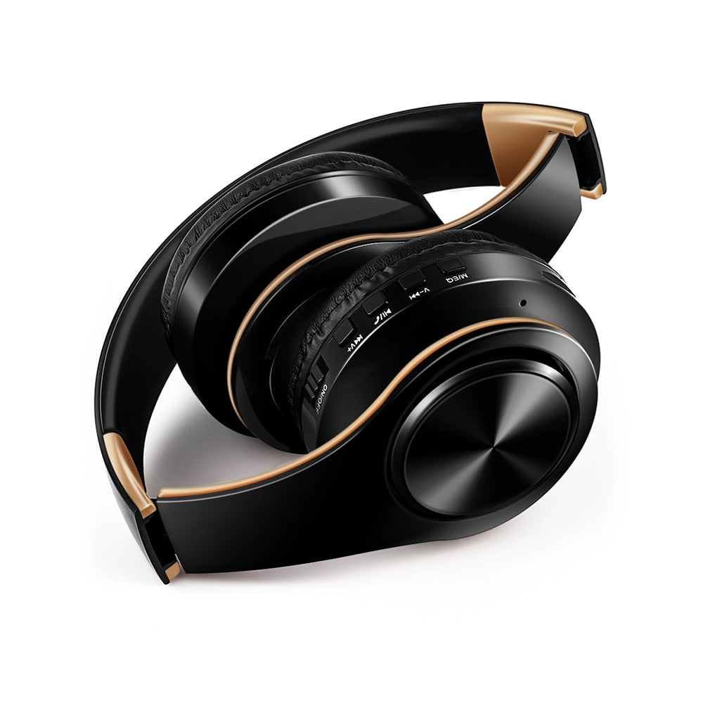 Fone de ouvido estéreo HIFI para celular xiaomi iphone e tablet Samsung, com bluetooth para música, FM e com suporte de cartão SD e microfone