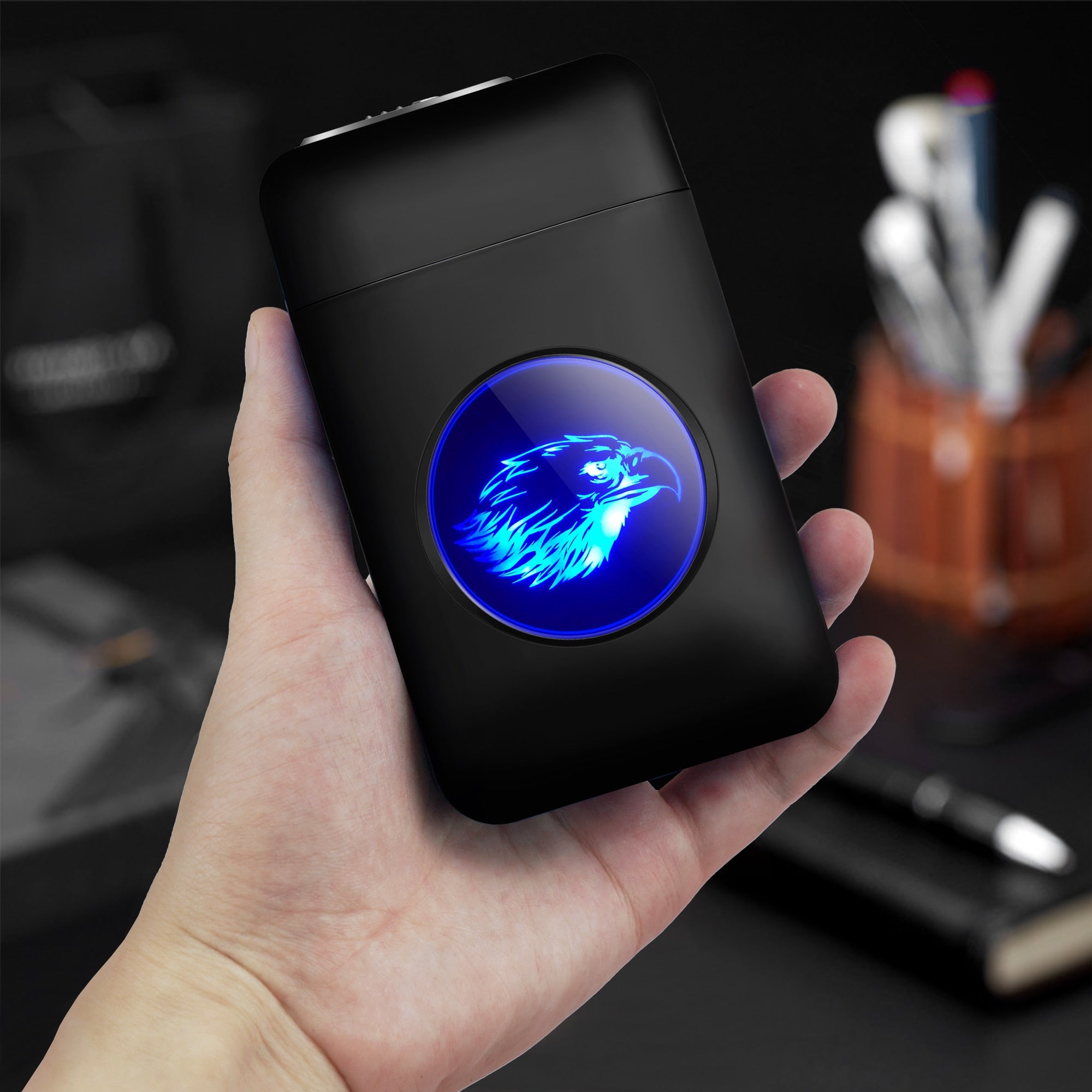 Cigarro case de carregamento usb mais leve, 19pcs mais isqueiro elétrico