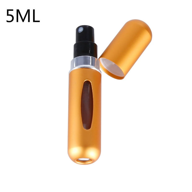 5ml/8ml mini pequeno perfume recarregável garrafa atomizador de alumínio portátil