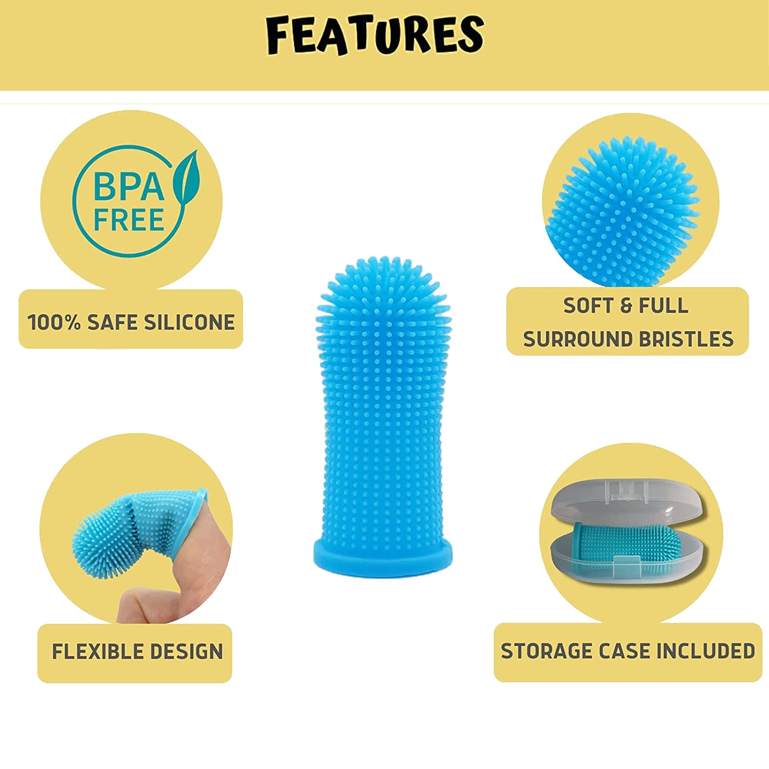 silicone ferramenta de escova de dentes cão e gato suprimentos de limpeza
