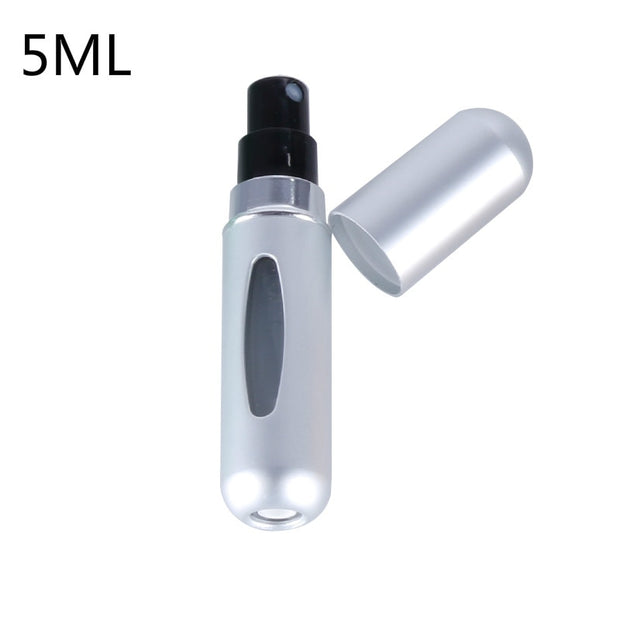 5ml/8ml mini pequeno perfume recarregável garrafa atomizador de alumínio portátil