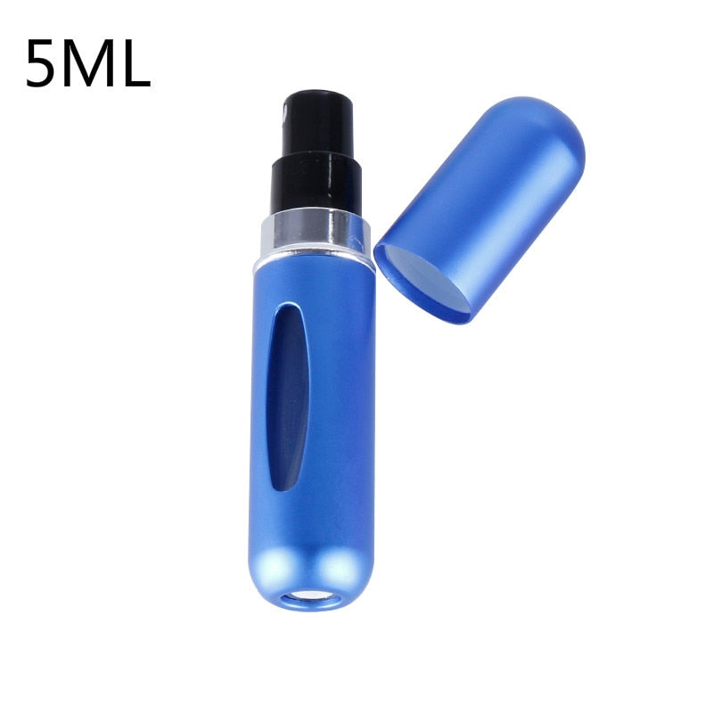 5ml/8ml mini pequeno perfume recarregável garrafa atomizador de alumínio portátil