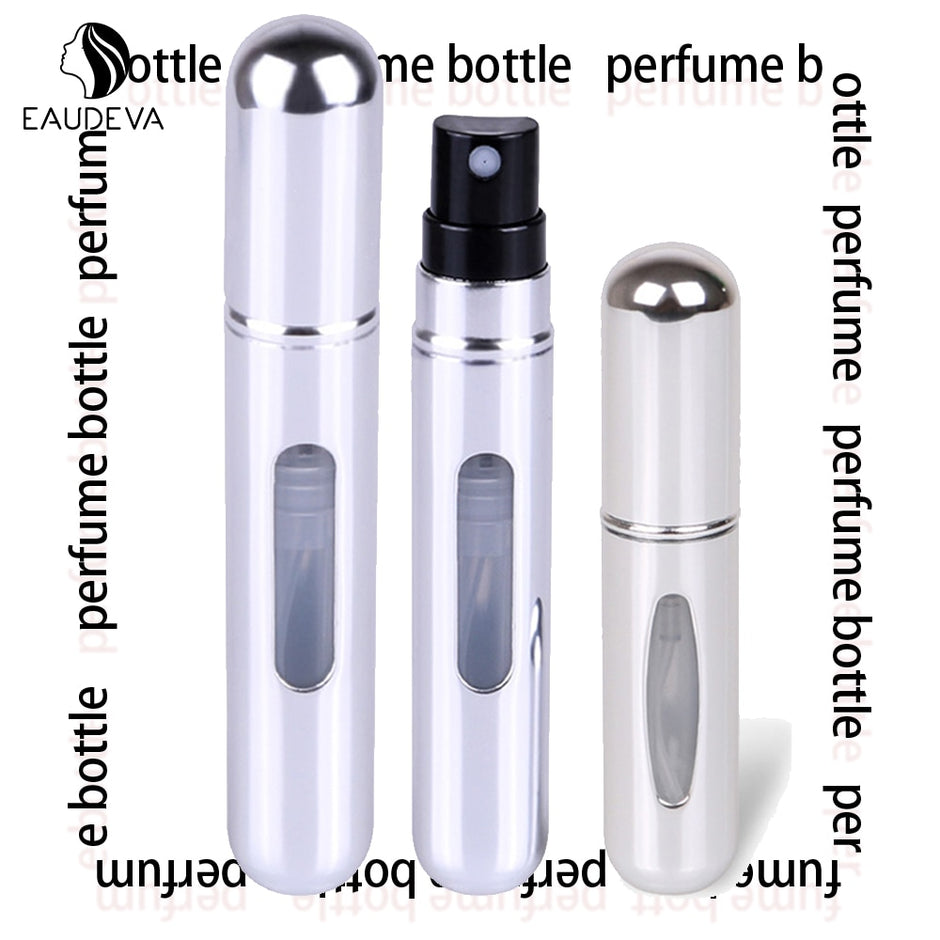 5ml/8ml mini pequeno perfume recarregável garrafa atomizador de alumínio portátil