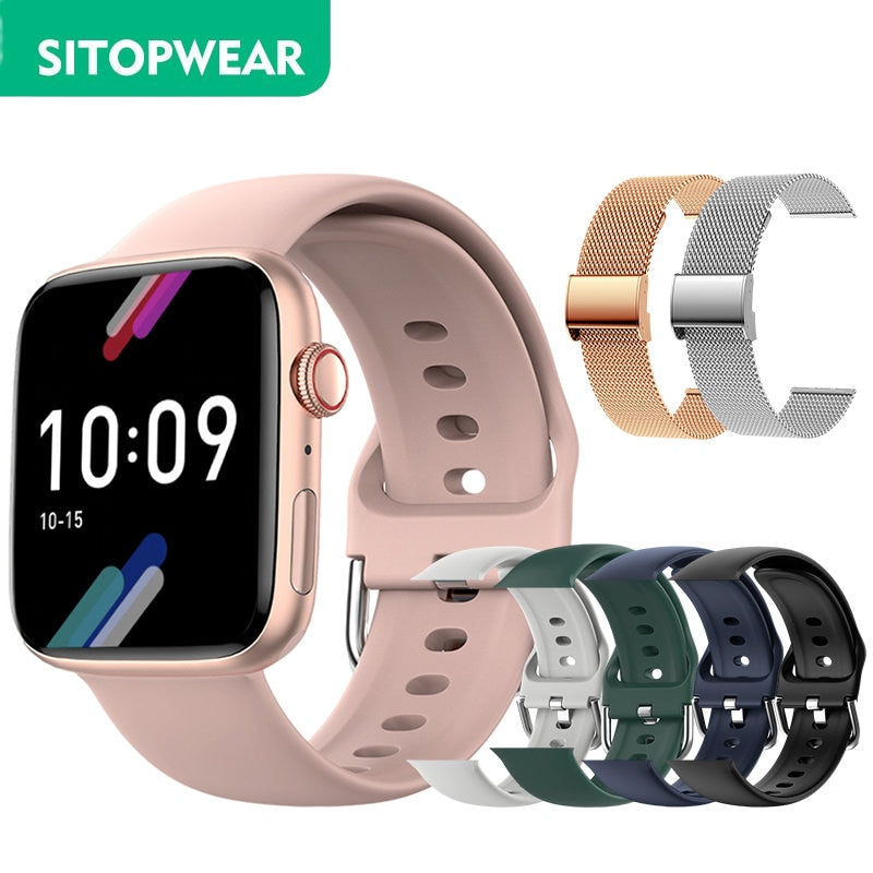 Sitopwear relógio inteligente 2023 de carregamento sem fio smartwatch bluetooth chamadas relógios