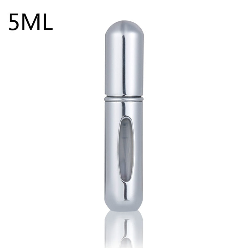 5ml/8ml mini pequeno perfume recarregável garrafa atomizador de alumínio portátil