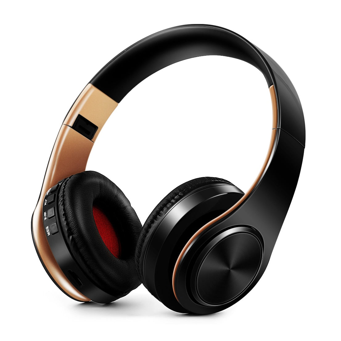 Fone de ouvido estéreo HIFI para celular xiaomi iphone e tablet Samsung, com bluetooth para música, FM e com suporte de cartão SD e microfone