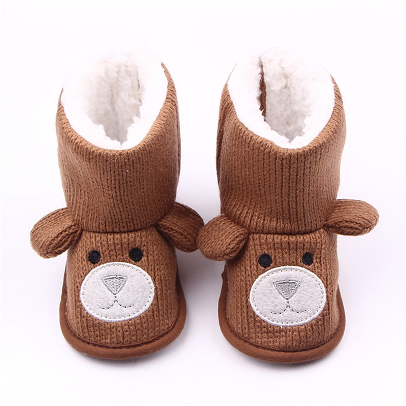 crianças recém-nascidas, bonito urso dos desenhos animados, sapatos para meninas e meninos