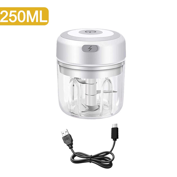 100/250mL Mini Electric Garlic Chopper USB Charging Ginger Masher Machine Sturdy Durable Chili Vegetable Crusher Kitchen Tools
