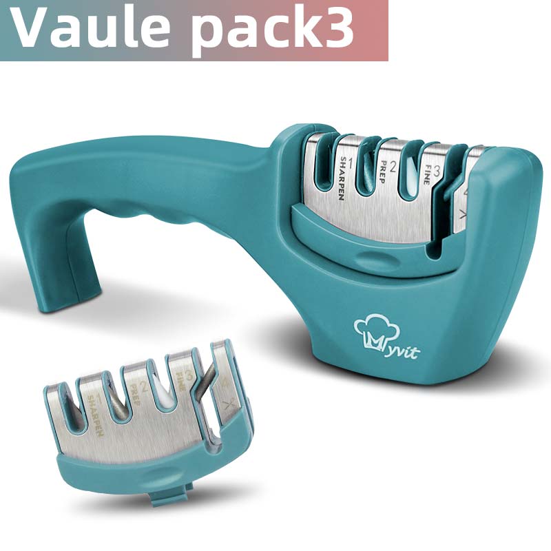 Sharpener de faca 4 em 1 diamante revestido & haste fina faca tesouras