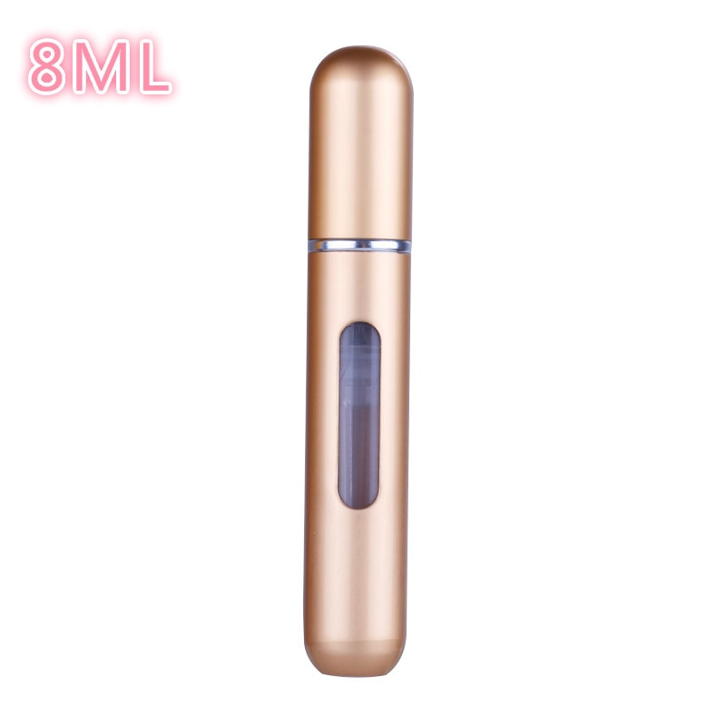 5ml/8ml mini pequeno perfume recarregável garrafa atomizador de alumínio portátil