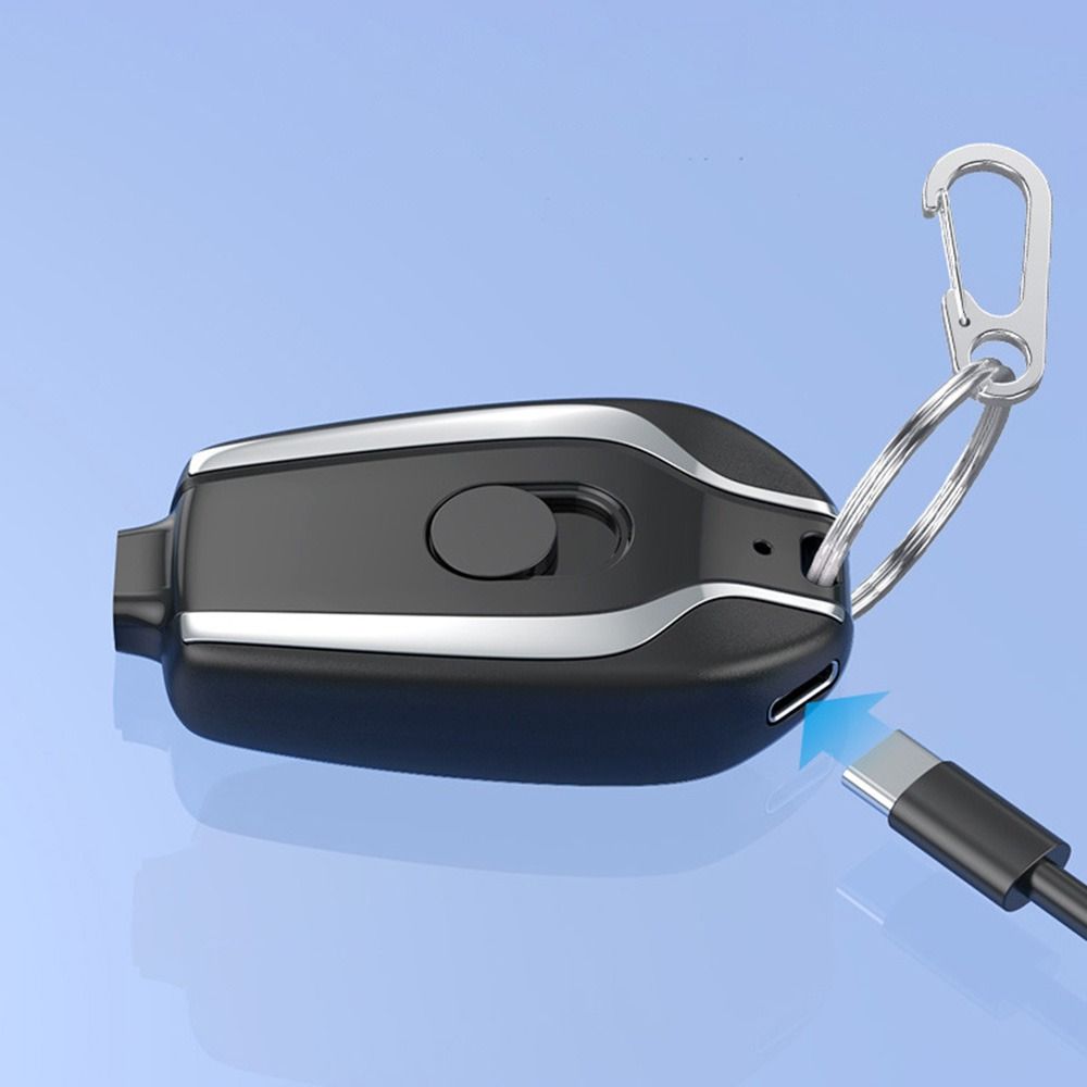Carregador de porta-chaves portátil | 1500mah tipo-c ultra-compacto mini bateria