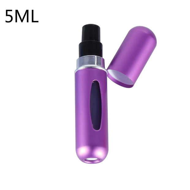 5ml/8ml mini pequeno perfume recarregável garrafa atomizador de alumínio portátil