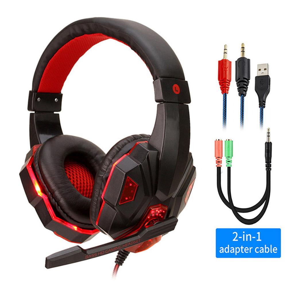 fone gamer Profissional auriculares gamer luz led gaming fones de ouvido gamer para computador ps4 ajustável